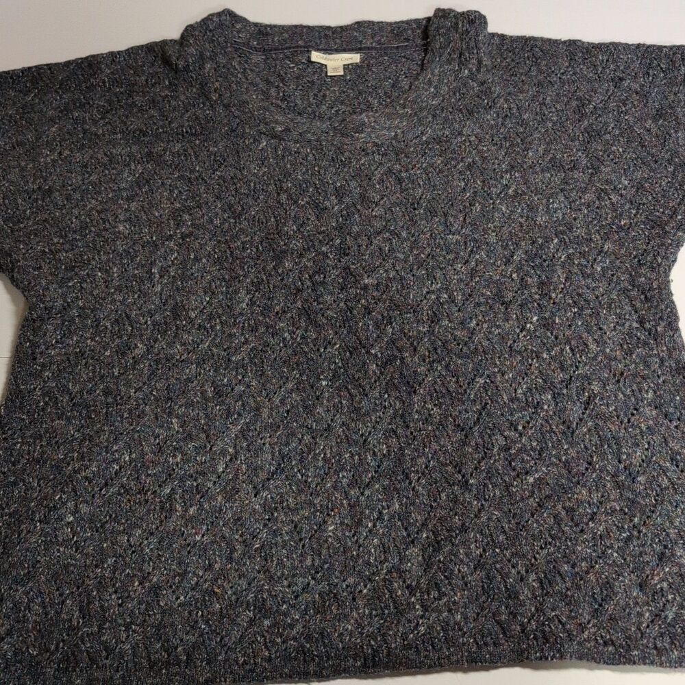 Coldwater Creek Women's 3X Mock‎ Neck Pullover Sweater Textured Zigzag Knit